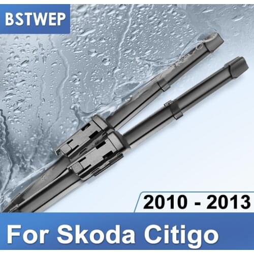 BSTWEP Wiper Blades for Skoda Citigo Fit Push Button Arms 2010 2011 2012 2013