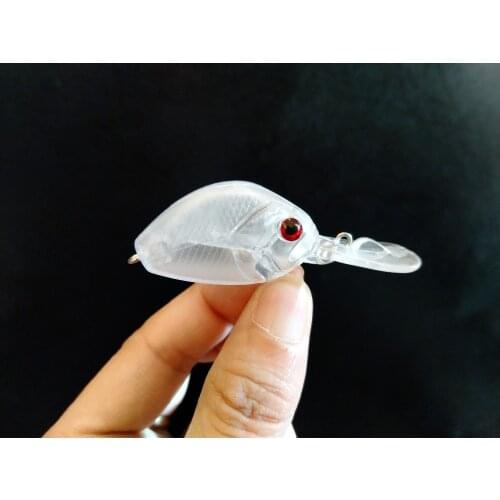 Shelts 25 Pcs Quality Unpainted Fishing Lure Shallow Diving Crankbaits Hard Baits Body