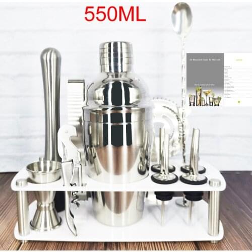 550ml/750ml Stainless Steel Cocktail Shaker With Wine Rack Wine Shaker Mixer For Bar Party Tools Bar Accessories
