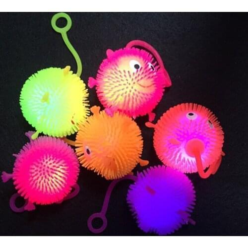 Gafas LED party Led Cute Bouncy Balls Soft Rubber With Smile Ball Toy Glowing Luminous For Kid Birthday Party Decoration Gift