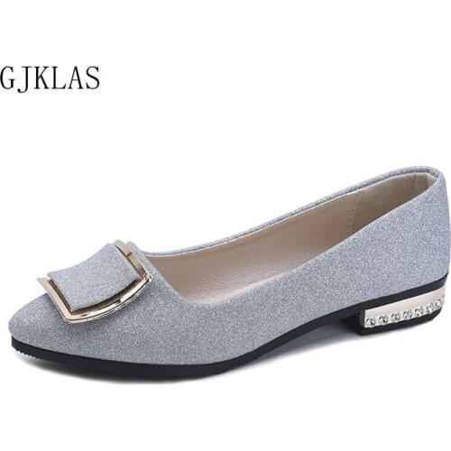 Low Heels Summer Shoes Women Casuales Slip on Wedding Block Heels Cheap Fashion Womens Dress Shoes Heels Bling Bling Woman Shoes