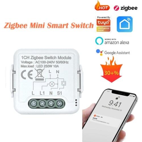 Tuya Zigbee 3.0 Smart DIY Switch Support Two way Timing for Smart Life APP Control Work with Alexa Google Home Voice Control