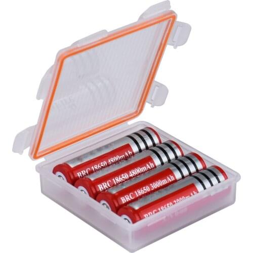 1pcs Plastic Transparent Box Waterproof for 4*18650 Batteries Portable Hard Plastic Holder Storage Battery Accessories Holder