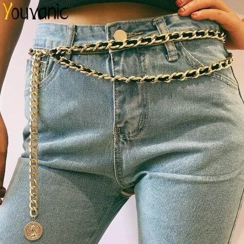 Youvanic Fashion Punk Gold Waist Chain Belt For Women Long Tassel Waistbands Dress Decoration Sexy Charm Party Body Jewelry 0528
