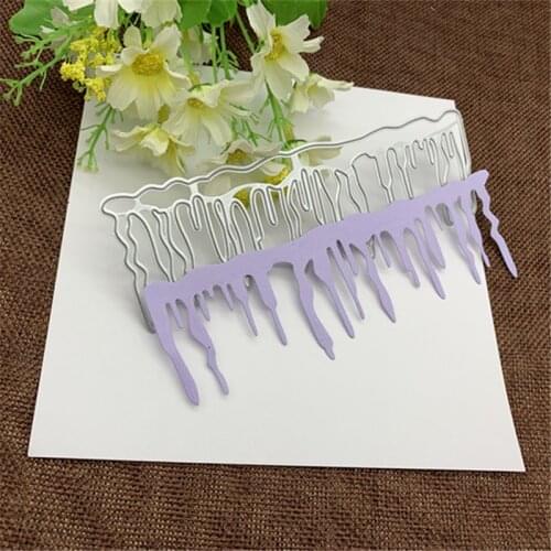 Icicle winter decoration metal cutting die craft stamp die-cut embossing card making mold frame