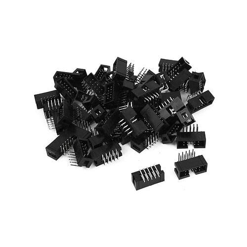 2.54mm Pitch Right Angle IDC Box Header DC3-10P Dual Row 10 Pins 50pcs