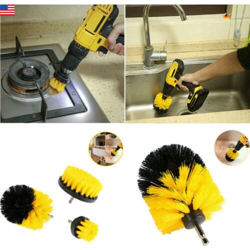 3/1PCS Drill Brushes Cordless Drill Powered Spinning Brush Kit 1/4 Shafts Drill Brush Attachments Drill Brush Cleaning Tools
