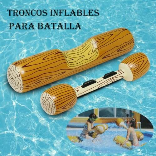 4pcs Swimming Pool Inflatable Toys Fun Summer Log Flume Joust Swimming Pool Inflatable Float Game Set Toy For Kids Children