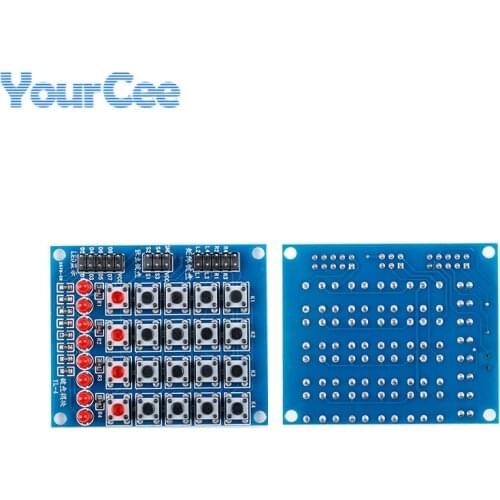 4X4 4*4 Matrix Keyboard Array Module 16 Key Push Buttons Switch Keypad Panel 8 LEDs Accessory Water Lamp DIY Kit For Arduino