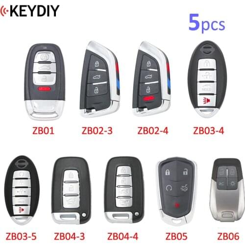 5PCS,KEYDIY Universal Smart Key ZB02-3 ZB03 ZB04 ZB05 ZB06 ZB01 for KD-X2 Car Key Remote Fit More than 2000 Models