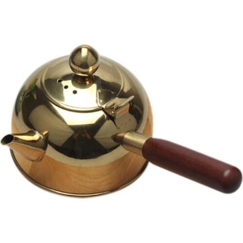 500Ml Single Handle Water Kettle Induction Turk Samll Coffee Milk Tea Pot 304 Stainless Steel Outdoor Water Boiler Drinkware Gas