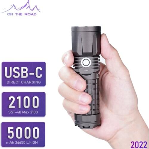 ON THE ROAD X5(No batter) Type-C USB Flashlight 26650Lithium DirectCharging 18650 Rechargeable Torch LED Superbright(No battery)
