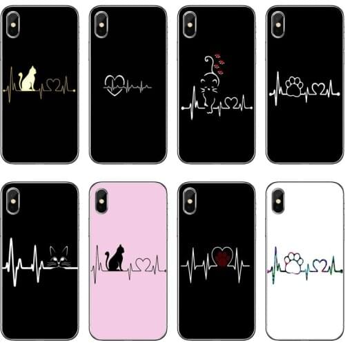 Cat dog Horse Heartbeat Accessories Phone Case For Samsung Galaxy A71 A70 A60 A51 A50 A41 A40 A31 A30 A20E A21S A12 A10 A7 A5 A3