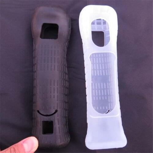 Black White Anti-slip Lengthen Rubber Silicone Case For Nintend Wii Remote Controller Without Motion Plus Protector Cover Case