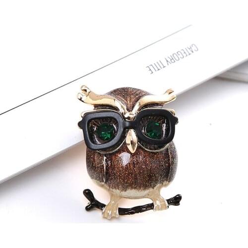 New Fashion Cute Cartoon Big Belly Owl Animal Brooch For Kids Bag Sweater Decoration Sunglasses Lapel Pins Jewelry Gift