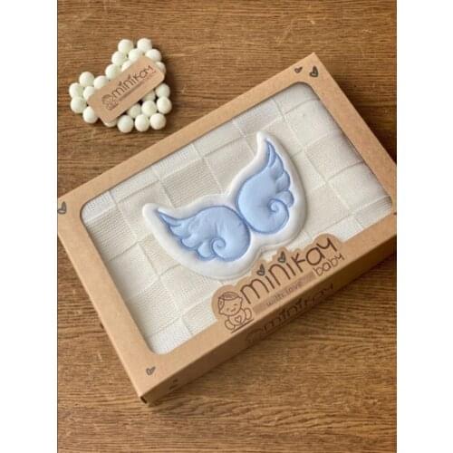 Angel Organic cotton knitted baby blanket