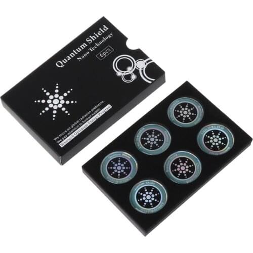 H05A 6Pcs/Set Round Quantum Shield Sticker Mobile Phone Stickers For Cell Phone from EMF Fusion Excel Anti Radiation Protection