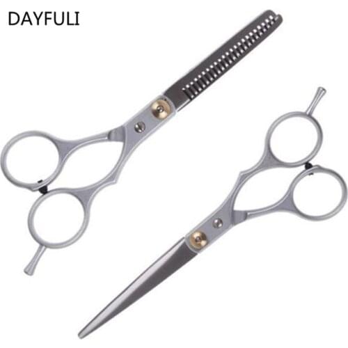 Cutting Thinning Styling Tool Hair Scissors Stainless Steel Salon Hairdressing Shears Regular Flat Teeth Blades