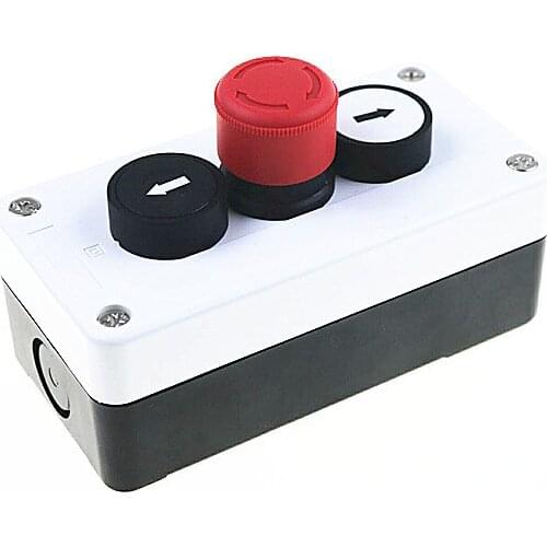Emergency stop button, arrow button, 3 hole waterproof button box and switch box control box