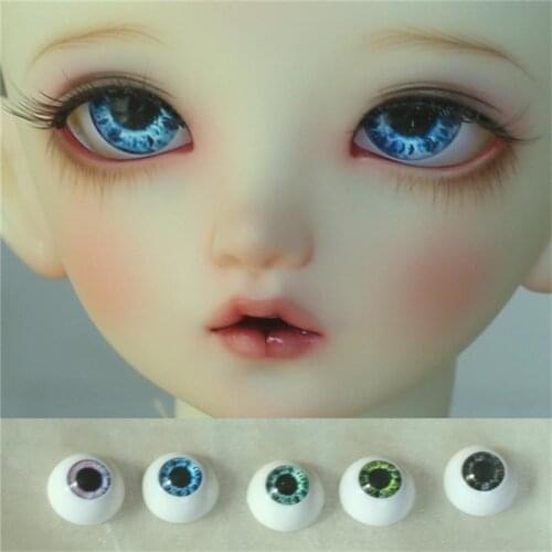 Cool 1 Pairs Black Pupil 12MM/14MM/16MM/18MM BJD Press Eye Shine Acrylic Eyeball for Dolls DIY Making Accessories