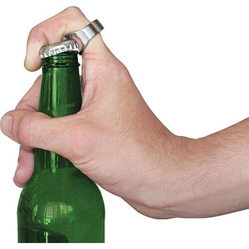 Cool Men Stainless Steel Finger Ring Bottle Opener Bar Pub Party Beer Tool Gift