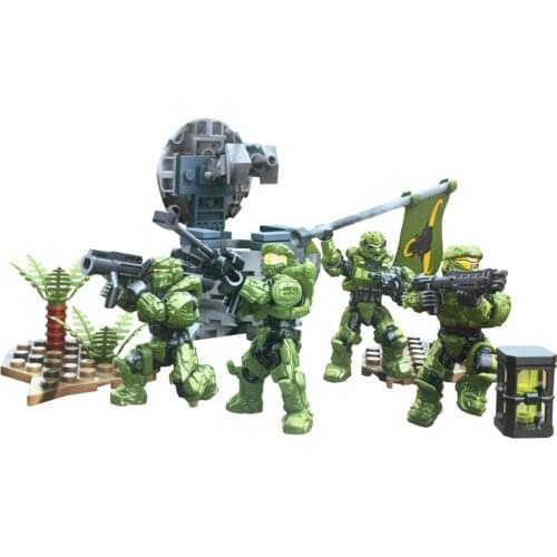 Mega Bloks Construx Halo Minifigure UNSC Fireteam Taurus Warriors Sparatan Soldier Recruit Ecforcer Models Building Bloks Toys