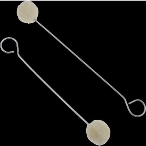 10 Pcs DIY Leather Tool Accessories Wool Daubers Assisted Dyeing Wools Ball Brush Metal Handle