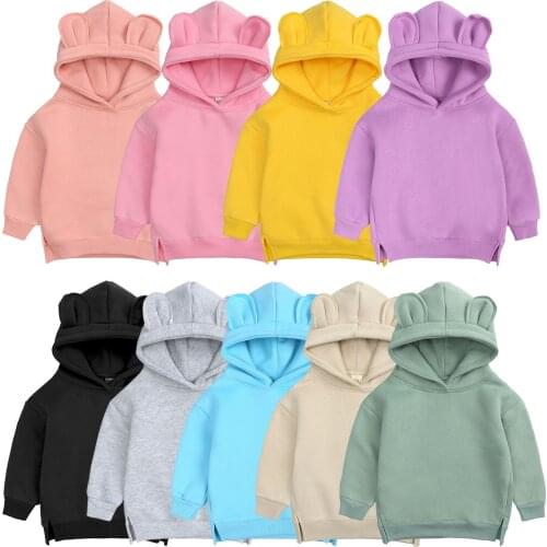 New Cute Infant Baby Boys Girls Clothes Children Kids Clothing Hooded Shirt Cotton Coat Warm Long Sleeve Outwear For Girl Jacket