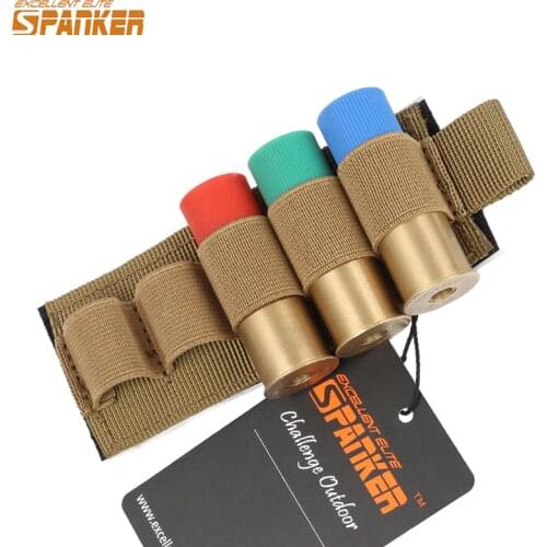 EXCELLENT ELITE SPANKER Outdoor Tactical 5 Rounds Shotgun Shell Holder with Back Hunting Military Equipment Webbing