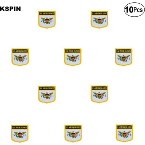 U.S. Virgin Islands Flag Embroidery Patches Iron on Saw on Transfer patches Sewing Applications for Clothes in Home&Garden