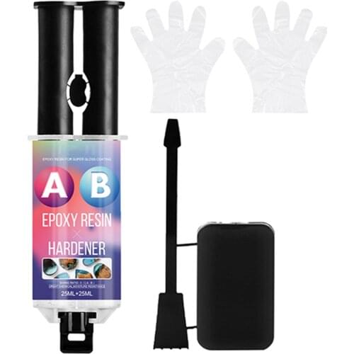 DIY Resin Glue with A and B Types Heat Resistant Long Lasting Fast Drying Durable Long Lasting Adhesive Glue for Jewelery Art