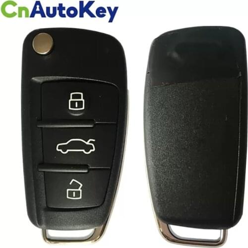 CN008073 Aftermarket For Audi A1, S1, Q3 2010+ Flip Remote 3 Buttons 48 Chip 434MHz 8X0 837 220 Keyless GO