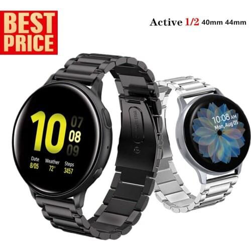 Stainless Steel band for Samsung Galaxy watch Active 2/46mm/42mm strap Gear S3 Frontier band Huawei watch GT 2 bracelet Active2