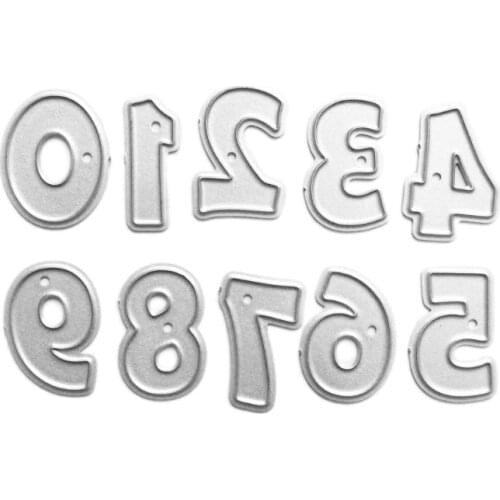 Numbers Metal Cutting Dies Stencil DIY Scrapbooking Album Stamp Paper Card Embossing Crafts Decor