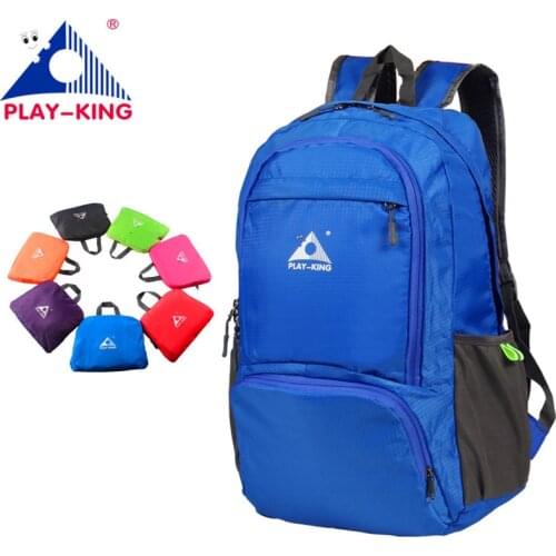 Outdoor Folding Backpack Waterproof Polyester Portable Wear Resistant Both Shoulders Hiking Camping Climbing Unisex Backpack
