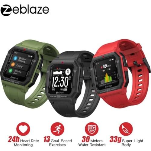 Zeblaze Ares Heart Rate Tracking Smartwatch Multi Watch Face 3 ATM 15 Days Battery Life Waterproof Smart Watch For IOS Android