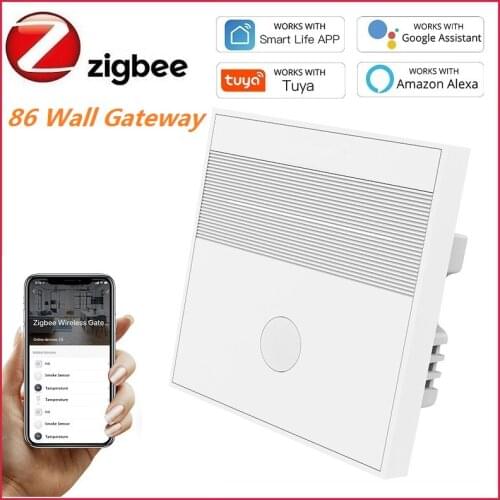 Zigbee 3.0 Smart Wall Gateway 86 Type Wireless HUB Home Bridge Tuya Smart Life APP Remote Control Works With Alexa Google Home