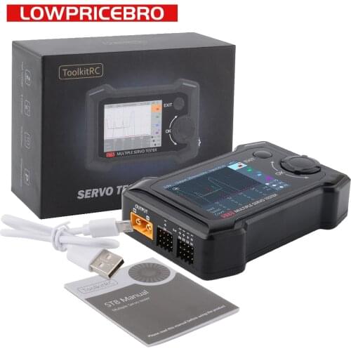In Stock ToolkitRC ST8 2.4" TFT 7-28V 8-channel Servo Integrated Tester 4 Independent Interface Signal Test