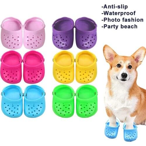 Dog Shoes Waterproof Non-slip Pet Products Outdoor Beach Hole Shoes for Large Dogs Breathable Dog Supplies for Taking Pictures
