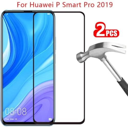 9d protective tempered glass for huawei p smart pro 2019 screen protector on huawey huwei psmartpro psmart smar smat safety film