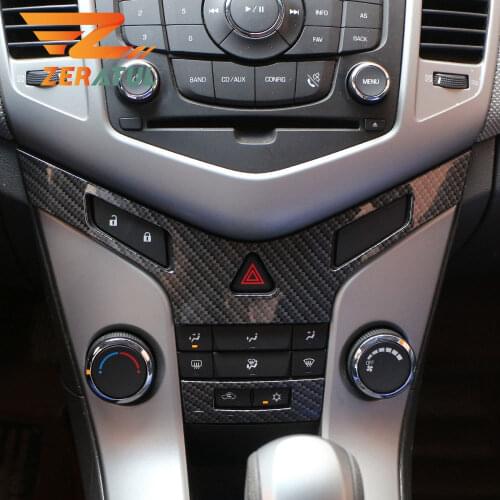 Zeratul ABS Chrome Center Console Panel for Chevrolet Cruze Sedan Hatchback 2009-2015 Air Conditioning Vent Sequin Trim Sticker