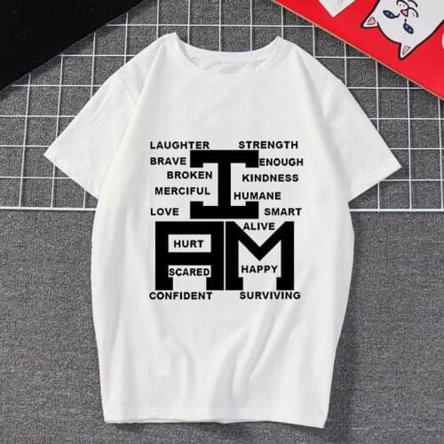 New Women T shirt I Am Cool Font Print Harajuku Ullzang 90s Tshirt Fashion Graphic Top Tee Female Woman Clothing