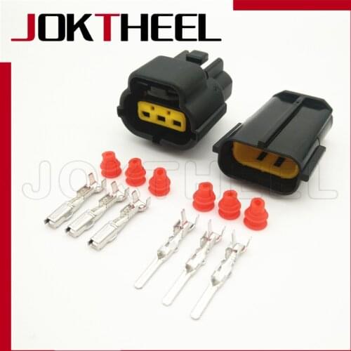 1-20 sets kit 3 Pin way TE tyco male female 174359-2 174357-2 waterproof wire connector car truck Denso auto plug