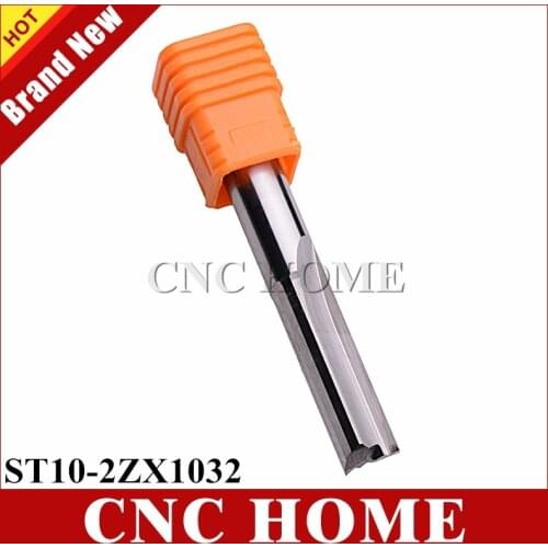 1pc 10*32mm Two Flutes Straight End Mill Carbide CNC Router Bits Wood Foam Slot Cutting Milling Cutter