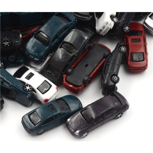 10pcs Fashion Children Painted Model Cars Building Train Layout Scale HO (1 to 100) CB100-3 Model Building Toy Kits