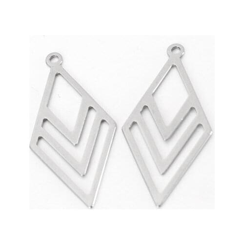 10pcs/lot 18mm*40mm stainless steel smile Connector Metal Alloy Pendant For DIY bracelet Jewelry Making df3s