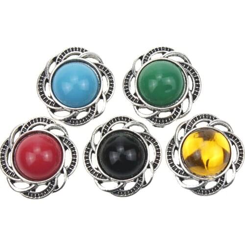 10Pcs/lot High Quality Snap Jewelry Crystal Round Snap Buttons Fit 18mm Snap Bracelet Bangle for DIY Women Men Jewelry