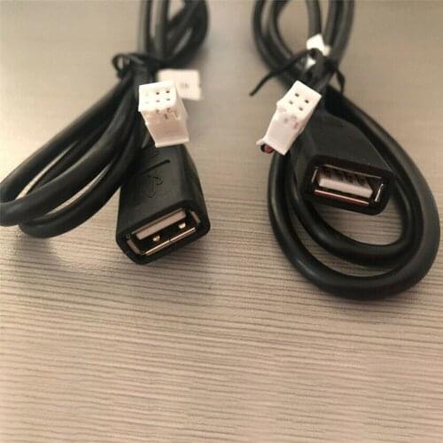 2pcs Car USB Cable Adapter 75CM Accessories Extension For Android Part Radio Quality