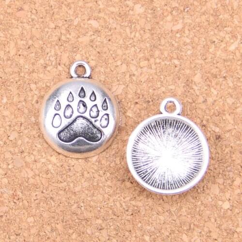 16pcs Charms bear paw 19x17mm Antique Pendants,Vintage Tibetan Silver Jewelry,DIY for bracelet necklace