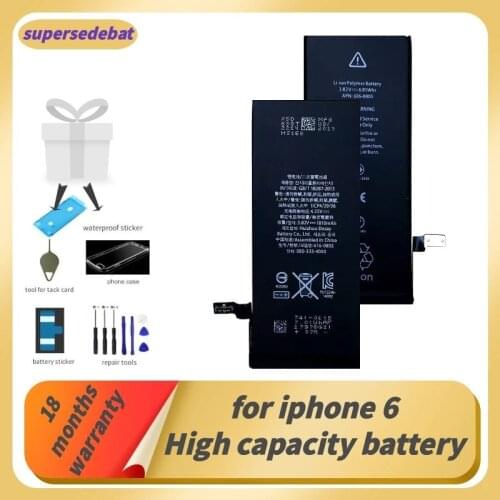 Supersedebat for Apple Iphone 6 Battery Bateria for Iphone 6/6g Battery Pack for IPhone6 Accumulator By Mobile Phone Smartphone